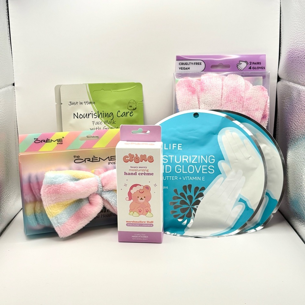 Moisturizing Face & Hand Korean Skincare Bundle: Crème Shop, Spalife & Naisture